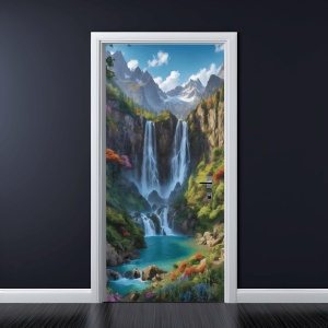 Folie imprimata color pentru decor Usa, dimensiune 200 x 90cm, model: AVX-DR27 - Img 1