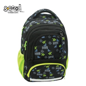 Ghiozdan ergonomic, compartiment laptop, GAME OVER, 42x31x16 cm - S-COOL - Img 1