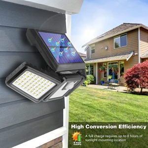 Lampa Solara LED, reglabila, model TRIO, cu senzor crepuscular si senzor de miscare - Img 2