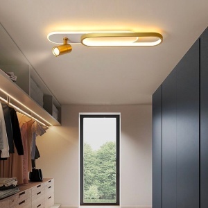 Lustra LED cu Proiector Reglabil FISSO Camilla, 49W, lumina Rece/Calda/Neutra, Auriu Lucios - Img 1