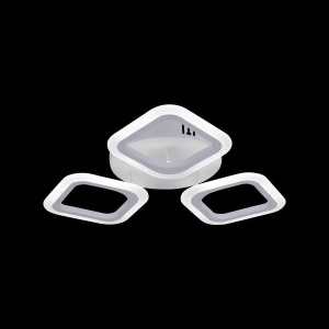 Lustra LED ERIKA 24W, 3 Patrate, lumina Neutra, Alb - Img 2