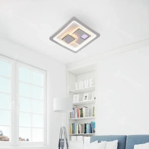 Lustra LED KEREN 24W, Diametru 26cm, Patrata, lumina Rece/Calda/Neutra, Alb - Img 3