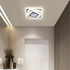 Lustra LED NEXA 3D 45W, Patrata, lumina Rece/Calda/Neutra , Alb - Img 1