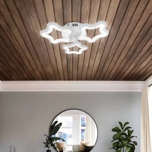 Lustra LED STELARIUM 22W, 3 Stelute, lumina Rece, Alb - Img 1