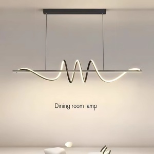 Lustra LED suspendata cu telecomanda RIBBON 66W, Liniara, lumina Rece/Calda/Neutra, Dimabila, Negru, Inaltime Reglabila - Img 2