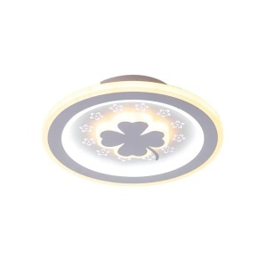 Lustra LED TRIFOI RGB ROZA 24W, lumina Rece/Calda/Neutra, Alb - Img 2