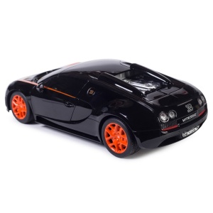 MASINA CU TELECOMANDA BUGATTI GRAND SPORT VITESSE NEGRU CU SCARA 1 LA 18 - Img 4