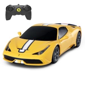 MASINA CU TELECOMANDA FERRARI 458 SPECIALE A GALBEN CU SCARA 1 LA 24 - Img 1