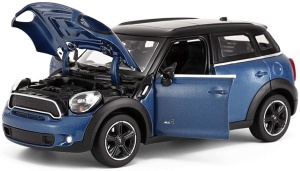 MASINUTA METALICA MINICOOPER ALBASTRU SCARA 1 LA 24 - Img 1