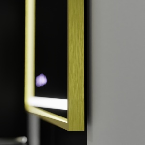 Oglinda LED Rectangulara, 120x80cm, Verite Royale Gold MotionGlow Marcello, Sistem Dezaburire, Ceas & Termometru, Dimabila - Img 2