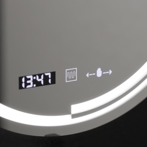 Oglinda LED Rotunda, 60cm, Senzor MotionGlow Consuel Marcello, Sistem Dezaburire, Ceas & Termometru, Dimabila - Img 2