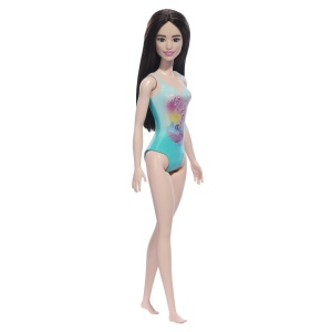PAPUSA BARBIE BRUNETA CU COSTUM DE BAIE ALBASTRU - Img 3