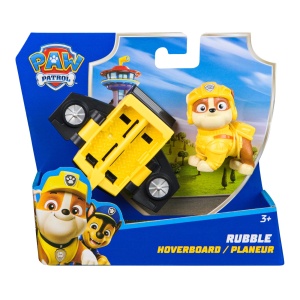 PATRULA CATELUSILOR ACTION PUPS SET VEHICUL DE SALVARE HOVERBOARD SI FIGURINA RUBBLE 5 CM - Img 1