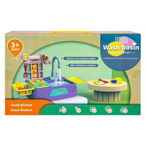 Play set bucatarie, 17 piese, cu baterii, 46x22x27 cm - Img 2