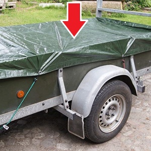 Prelata Impermeabila cu ochiuri metalice de prindere, dimensiune 6,0m x 8,0m, densitate 120g/m2, culoare verde - Img 1