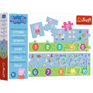 PUZZLE EDUCATIONAL 20 PIESE NUMERE PEPPA PIG - Img 1