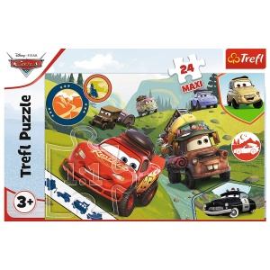 PUZZLE TREFL 24 MAXI CARS MASINUTELE FERICITE - Img 3