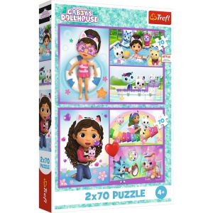 PUZZLE TREFL 2X70 GABBYS DOLLHOUSE AVENTURILE LUI GABBY - Img 1