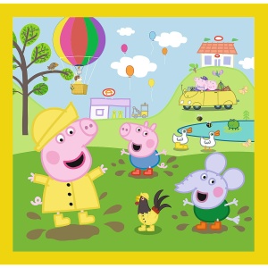 PUZZLE TREFL 3IN1 PEPPA PIG O ZI ANIVERSARA - Img 4