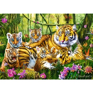 PUZZLE TREFL 500 FAMILIE DE TIGRI - Img 2