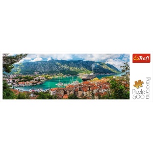 PUZZLE TREFL 500 PANORAMA ORASUL KOTOR MUNTENEGRU - Img 3