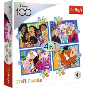 PUZZLE TREFL DISNEY 4IN1 MINUNATA LUME DISNEY - Img 1
