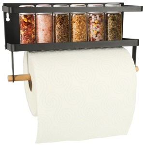 Raft magnetic de frigider 2in1, pentru condimente si prosop de bucatarie - Img 2