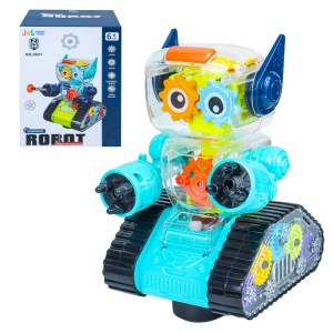 Robot, carcasa transparenta, cu lumina si sunet - Img 1