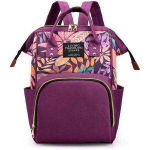 Rucsac multifunctional mamici, Leaves, mov - Img 2
