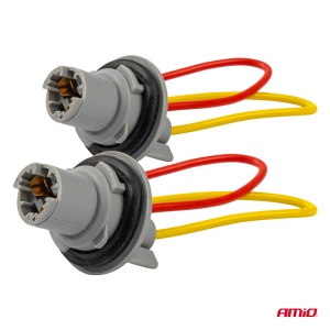 Set 2 socluri bec T15, W16W, W5W, cu garnitura din cauciuc - Img 2