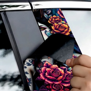 Set 2 stickere decorative pentru stalpii usilor, print autoadeziv de inalta rezolutie, dimensine 2 buc x 50 x 22 cm , cod: AVX-SSU-21 - Img 3