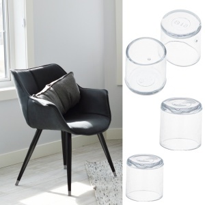 Set 4 buc. protectii anti-zgarieturi picioare scaun, diametru 19mm, culoare transparent - Img 2