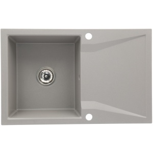 Set chiuveta bucatarie CasaBlanca Nera granit cu 1 cuva + baterie BRI4A, gri - Img 2