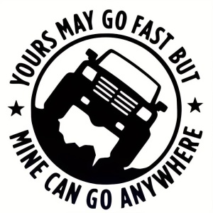Sticker autoadeziv pentru vehicule Off Road, model "You Can Go Fast", dimensiune 30 x 30 cm, culoare Neagra - Img 2