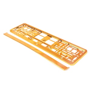 Suport numar inmatriculare din plastic, calitate Premium, culoare ORANGE - Img 2