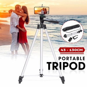 Trepied fotografic din aluminiu, compact, cu suport mobil 3D + Telecomanda Bluetooth - Img 1