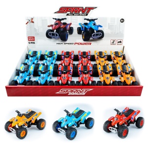 ATV din metal, cu frictiune, 12 buc/set - Img 1