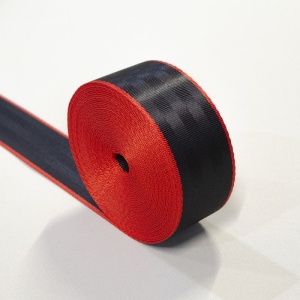 Banda centura de siguranta TUNING, culoare Negru-Rosu, latime 46 mm, pret/m liniar - Img 1