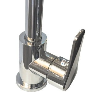 Baterie Bucatarie Inox, Crom, Pipa Rotativa, Inalta WH207 - Img 2