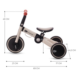 BICICLETA DE ECHILIBRU / TRICICLETA KINDERKRAFT 4TRIKE, SILVER GREY - Img 3