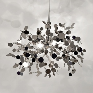 Candelabru Modern, CAPRICIO Allegro, 2xE14, Diametru 40cm, Crom Lucios, Inaltime Reglabila - Img 3