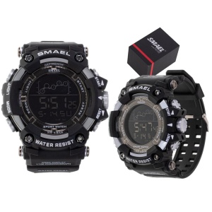 Ceas Militar pentru barbati, SMAEL, impermeabil, afisaj LED, culoare Negru - Img 4