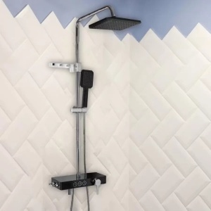 Coloana Dus Afisaj LCD Inox Negru Argintiu SJG/006 - Img 2