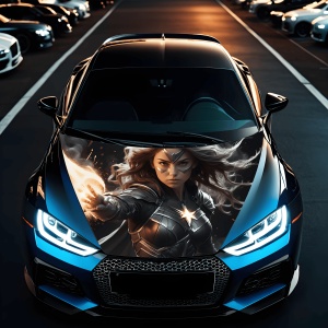 Folie Capota Auto "Hood Art" rezistenta la exterior, marime M (165 x 120cm) - Cod: AVX-CAPOTA-016M - Img 1