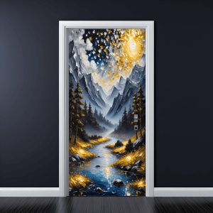 Folie imprimata color pentru decor Usa, dimensiune 200 x 90cm, model: AVX-DR18 - Img 1