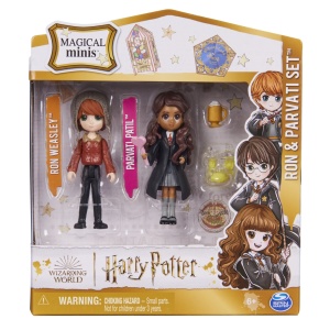 HARRY POTTER WIZARDING WORLD MAGICAL MINIS SET 2 FIGURINE RON SI PARVATI - Img 1