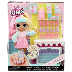 L.O.L. SURPRISE! OMG SWEET NAILS CANDYLICIOUS SPRINKLES SHOP SET PAPUSA CU ACCESORII - Img 1