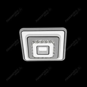 Lustra LED cu cristal MITA 32W, Patrata, Lumina Rece/Calda/Neutra, Alb - Img 2