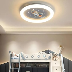 Lustra LED ROCKET 75W, Diametru 49cm, lumina Rece/Calda/Neutra, Alb Albastru - Img 2