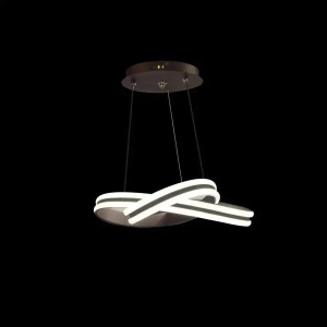 Lustra LED suspendata cu telecomanda INFINITY LOOP 92W, lumina Rece/Calda/Neutra, Dimabila, Negru, Inaltime Reglabila - Img 3